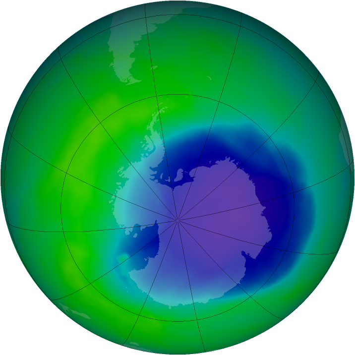 Ozone Map 2001-11-18